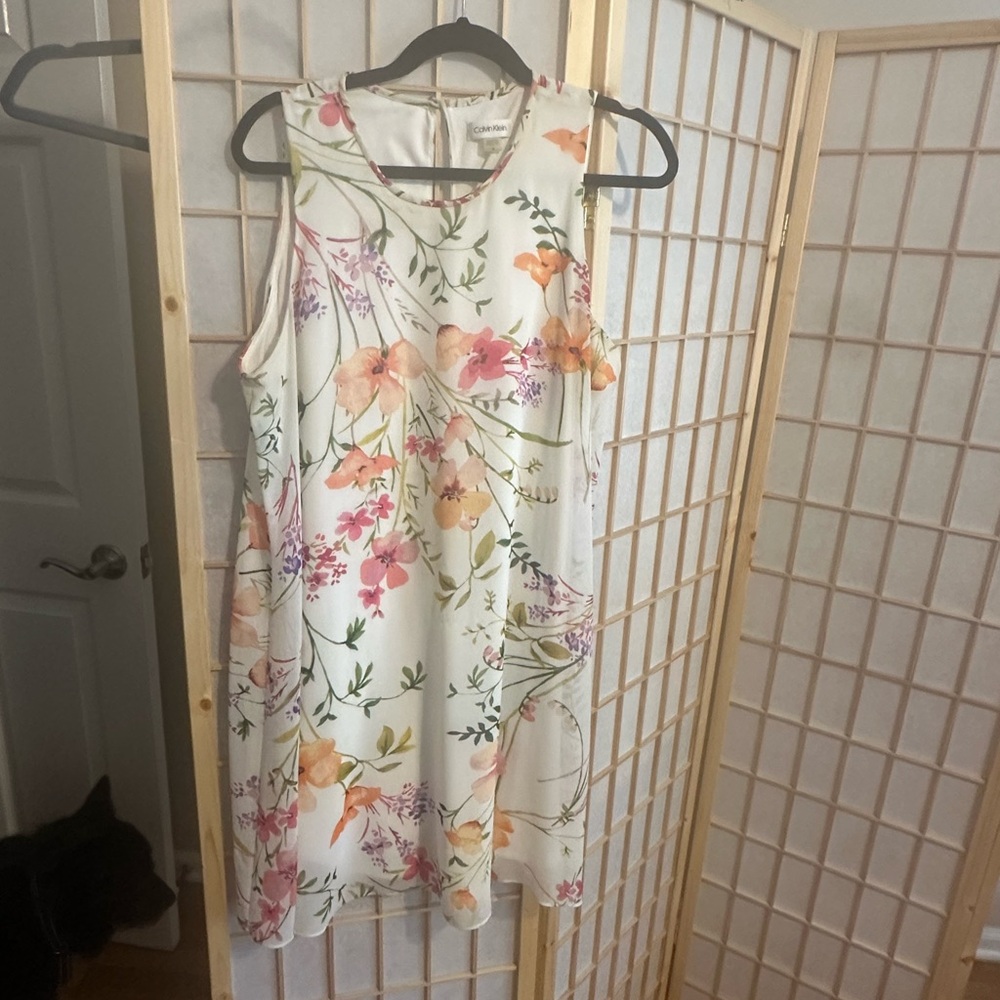 Calvin Klein Floral Print Mini Dress - Multicolor